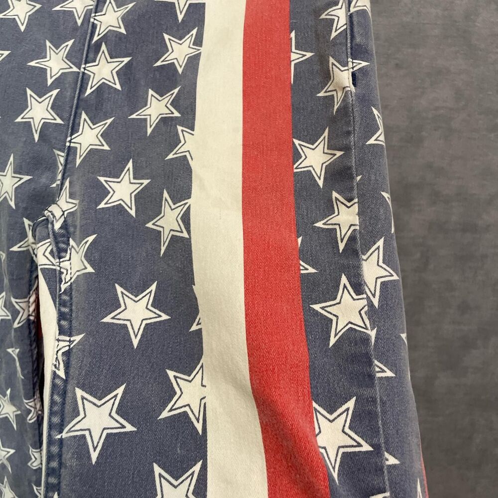 Free People Red, White, and Blue Star Flare Pants - Picture 2 of 8